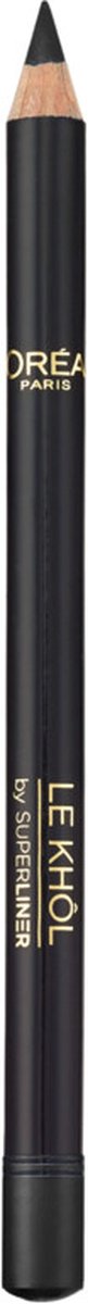 L'Oréal Superliner Le Khol Oogpotlood 101 Midnight Black - 3 x - Voordeelverpakking