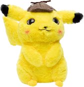 Pokemon - Pikachu Detective - Knuffel - Pluche Speelgoed - Met grote staart (28 cm)