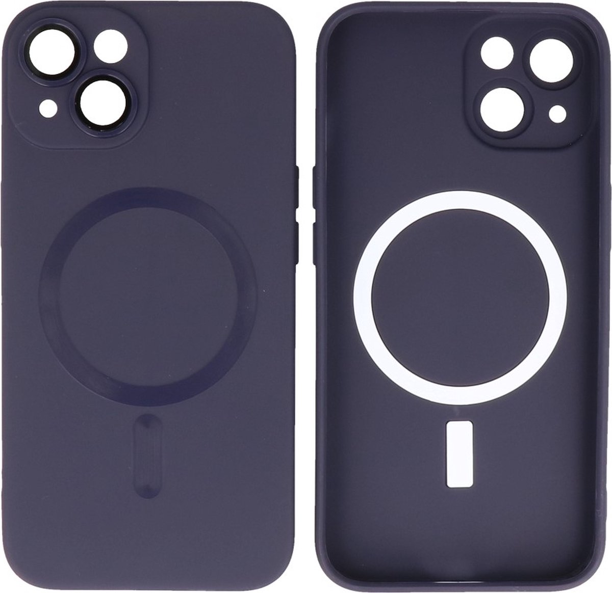 MagSafe Hoesje - Backcover met Camera Beschermer voor de iPhone 14 Plus - Nacht Paars