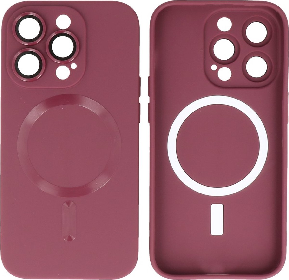 MagSafe Hoesje - Backcover met Camera Beschermer voor de iPhone 14 Pro Max - Bruin