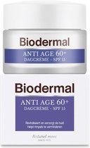 Biodermal Anti Age 60+ Dagcrème SPF 15, 50 ml - Dag crème met Hyaluronzuur en Ceramide, Geeft de huid meer stevigheid, Verbetert de huidteint