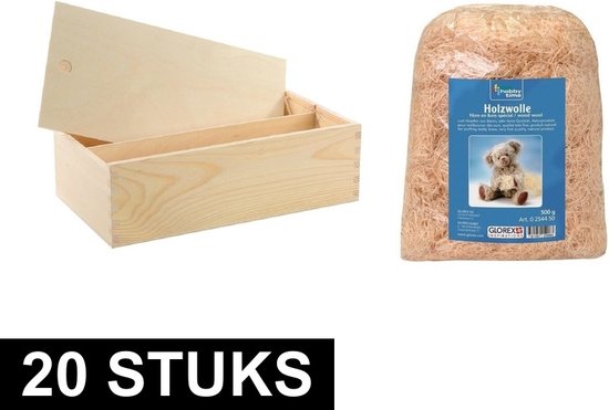 Rechthoekige langwerpige houten kist met 4 delen | 29 x 10 x 8 cm | Accessoires Opbergkoffer Theezakje Naaien Sieraden Caddy Organizer Verdeelde vakken | Ongeverfd Decoratief Hout