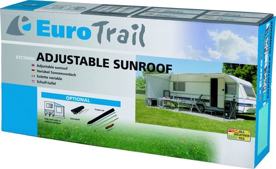 Eurotrail Schuifluifel Caravan 820 X 240 Cm Polyester Grijs van Eurotrail — afbeelding 2
