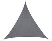 Schaduwdoek/zonnescherm Curacao driehoek grijs waterafstotend polyester - 2 x 2 x 2 meter - Terras/tuin zonwering