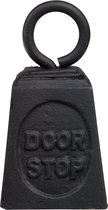 Deurstopper gewicht gietijzer zwart 13 cm - Deurstop/deurvastzetter