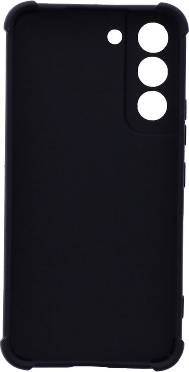 LuxeBass Hoesje geschikt voor Samsung Galaxy S22 - AntiShock- TPU - Zwart