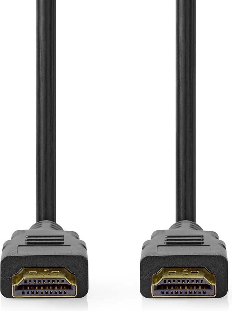 Nedis CVGP35000BK50 Hdmi™ Kabel Hdmi™ Connector Hdmi™ Connector 8k@60hz Earc Verguld 5.00 M Pvc Zwart Polybag