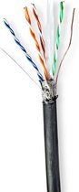 Nedis Netwerk Kabel Rol - CAT6 - Solid - S/FTP - Koper - 100.0 m - Buitenshuis - Rond - PE - Zwart - Gift Box