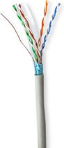 Nedis Netwerk Kabel Rol - CAT6 - Solid - F/UTP - CCA - 305.0 m - Binnenshuis - Rond - PVC - Grijs - Gift Box