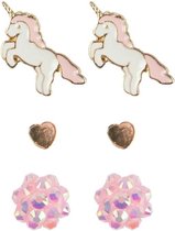 Great Pretenders Boutique Unicorn Studded Earrings, 3 Sets