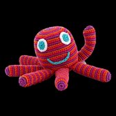 Pebble rammelaar - Octopus  - roze