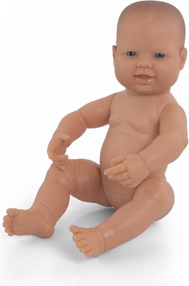 MINILAND Babypop - Europees Meisje 40Cm - Met Vanillegeur - Waterdicht - 10 Maanden