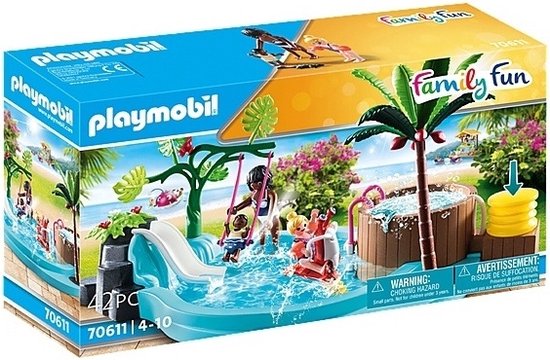 PLAYMOBIL Family Fun Kinderzwembad met whirlpool - 70611