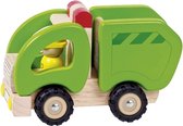 Goki Camion poubelle en bois 15 x 8,5 x 10 cm