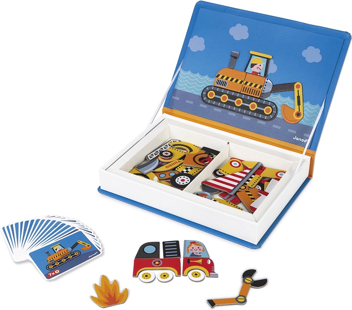 Janod - Magnetibook - Racers - Magneetboek Speelset — afbeelding 5