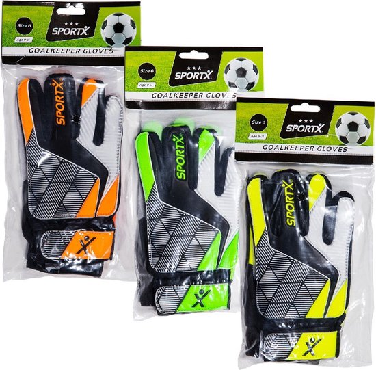 SportX Keeperhandschoenen maat 6 ass.