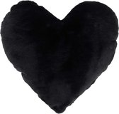 Unique Living - Kussen hart - 45x35cm - zwart