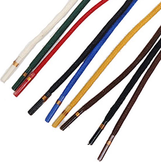 Schoenveter Donkergroen Rond Wax - Diverse kleuren veters voor herenschoenen