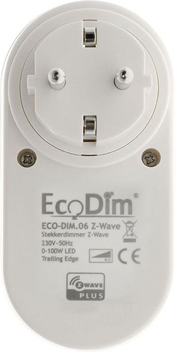 EcoDim Z-Wave stekkerdimmer voor led - Stopcontact dimmer, 0-100W LED -  Niet geschikt... | bol