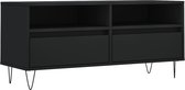 vidaXL - Tv-meubel - 100x34,5x44,5 - cm - bewerkt - hout - zwart