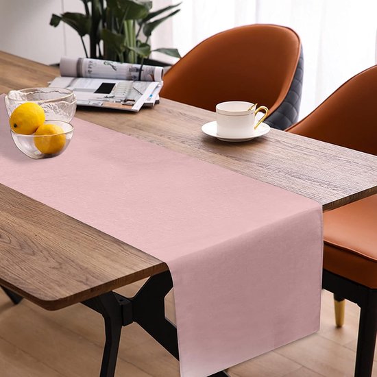 Tafelloper modern lente zomer 40x140 afwasbaar landhuisstijl linnen