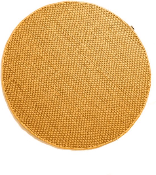 Tapis rond en laine Lett - ocre 160 cm rond