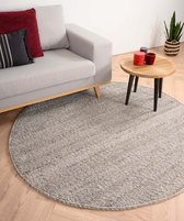 Tapis rond en laine Lett - gris clair 190 cm rond