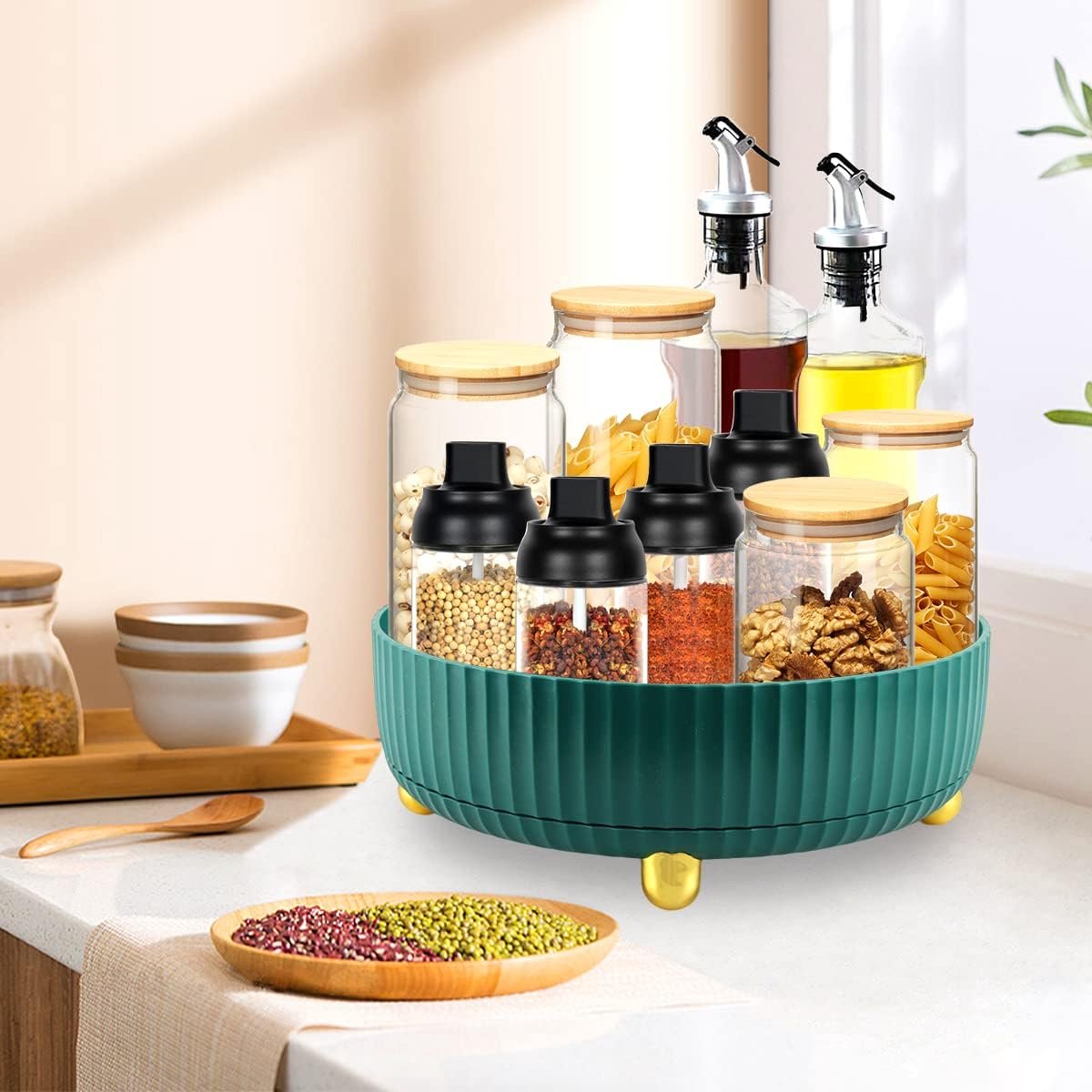 EMISOO Gehard Glas Lazy Susan Draaitafel, 360° Draaibare Serveerplaat, Ronde Tafel, Voor Eettafel, 60cm 70cm 80cm 90cm 100cm, Bruin (Size : 28/70cm EMISOO Gehard Glas Lazy Susan Draaitafel, 360° Draaibare Serveerplaat, Ronde Tafel, Voor Eettafel, 60cm 70cm 80cm 90cm 100cm, Bruin (Size : 28/70cm