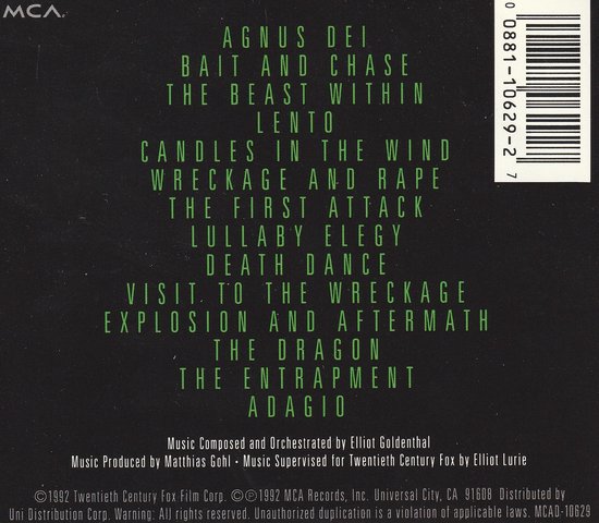 Alien 3, Elliot Goldenthal | CD (album) | Muziek | bol