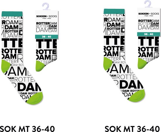 Rotterdam sokken heren en dames - multipack 2 paar - cadeau voor man en vrouw