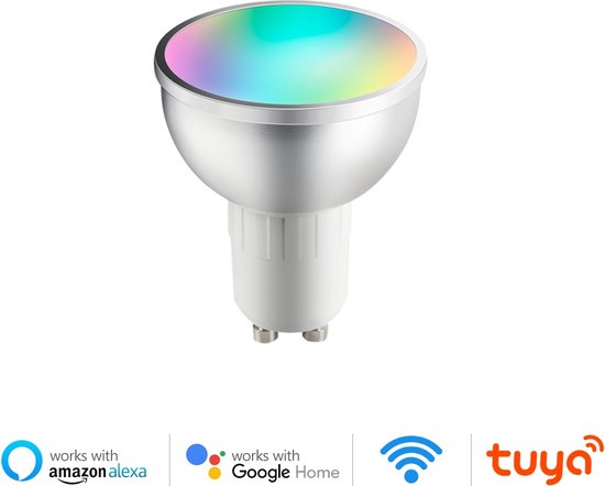 DrPhone SmartLED® - Dimbaar Gu10 Smart Lamp - Slimme Verlichting - 5W - RBG+W - Wifi - Smart Home - Alexa / Google Home Led Lamp