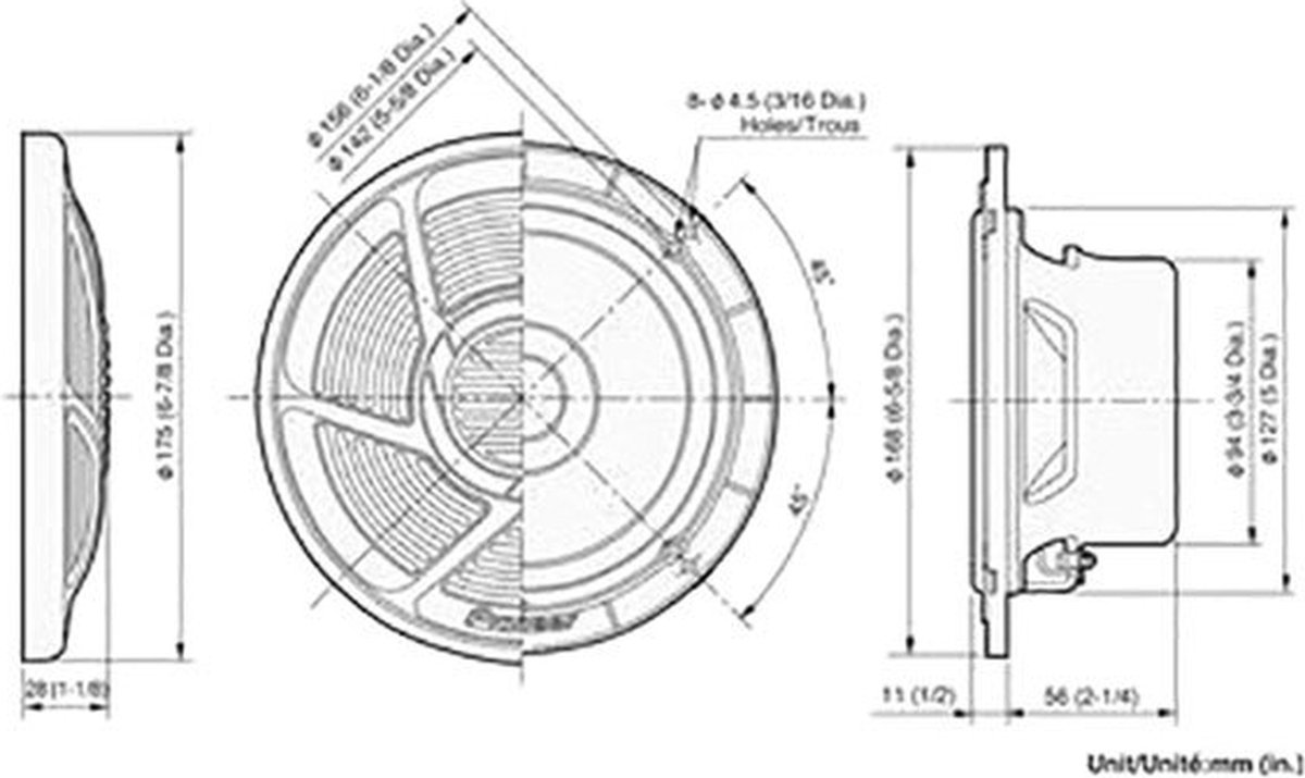 Pioneer TS-MR1600 – 16 cm marine autospeakers – 2-weg luidsprekerset – 100 W max / 25 W RMS – Water-, UV- en corrosiebestendig – Wit – foto 2