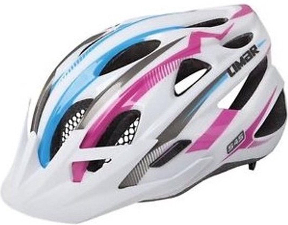 Dames Fietshelm wit pink - Limar allround 545 (Large 57-61 cm)