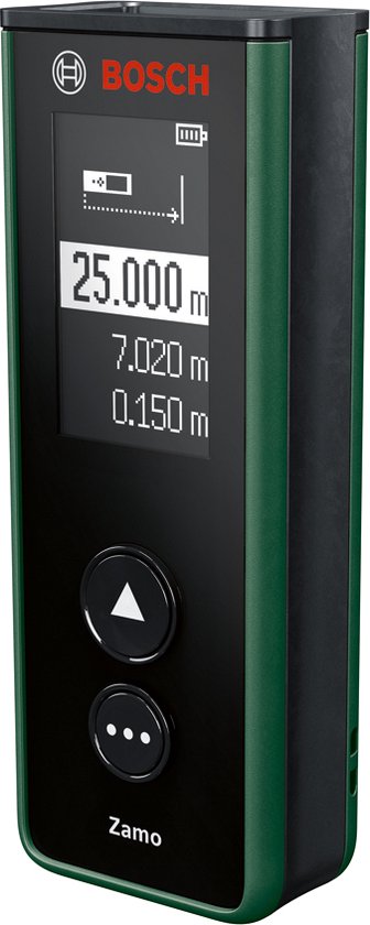 Bosch Zamo Set - Télémètre laser - Comprend ruban, roue et adaptateur de ligne - Piles