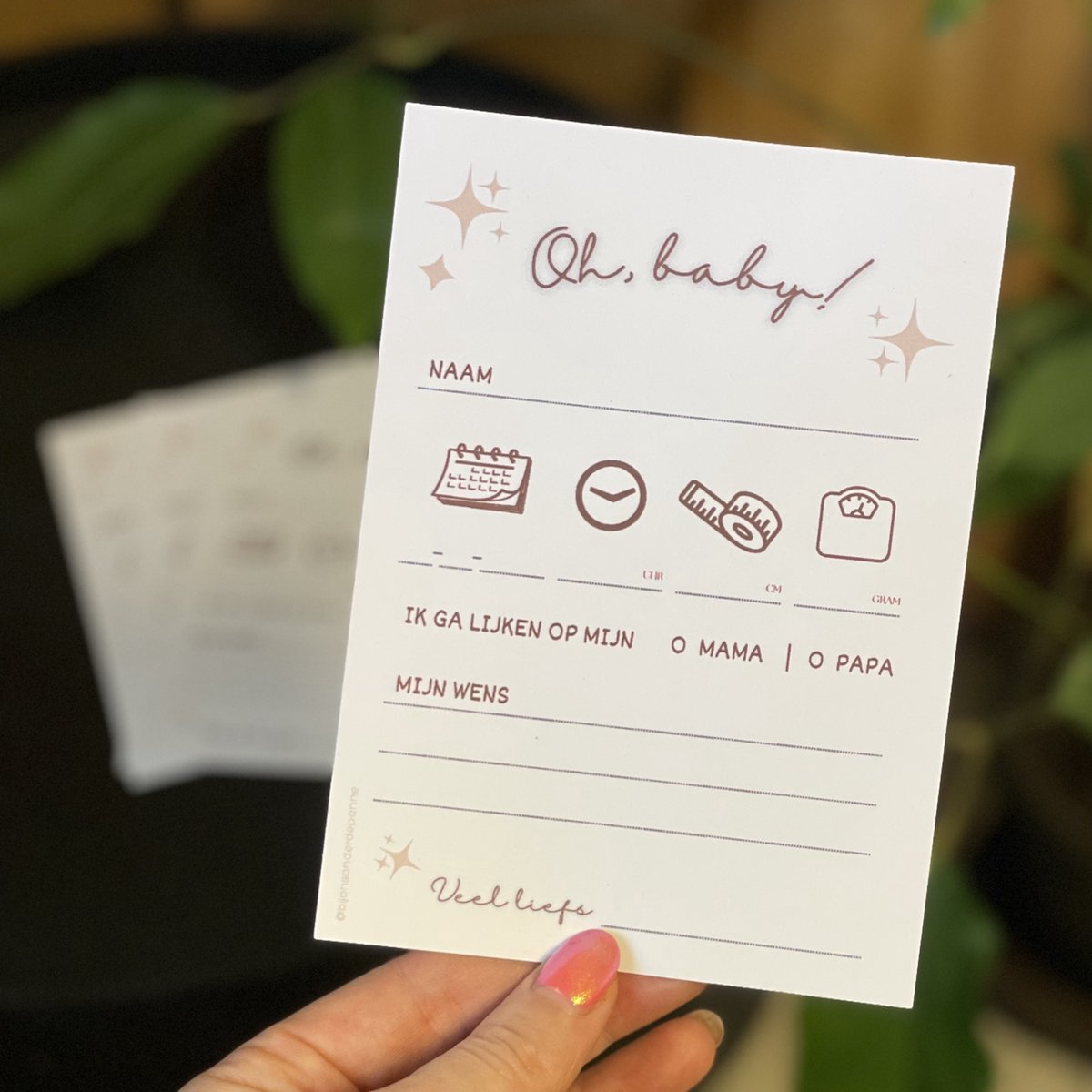 Goedkoopste Invulkaarten babyshower & baby reveal Party | 1 set a 10 stuks | Oh baby | Gepersonaliseerde invulkaarten | jongen - meisje - neutraal - wenskaarten