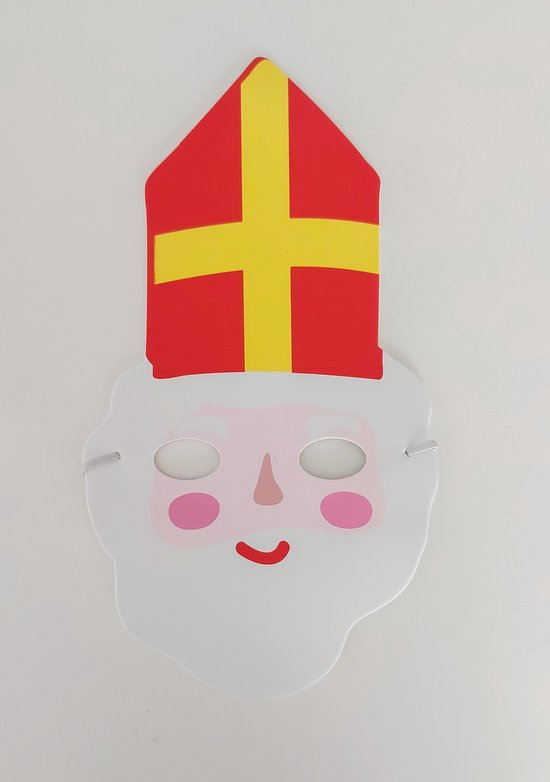 Sinterklaas - Masker - Foam Masker - Sinterklaasfeest - 5 December - Verkleden - Sint - Pieten - Sint Nicolaas - Pakjes Avond - Schoen Cadeautje - Kindermasker- Kinderen - Feest - Party