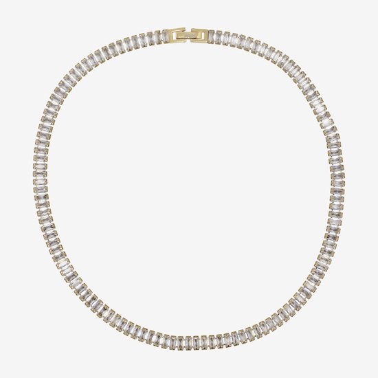 Essenza White Stones Necklace Gold