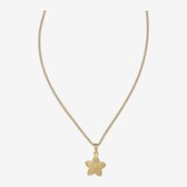 Essenza Flower Shape Charm Necklace Gold
