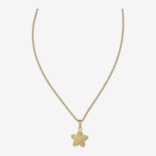 Essenza Flower Shape Charm Necklace Gold