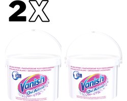 Vanish Oxi Action Poeder - Vlekverwijderaar Voor Witte Was - 2,7 kg x2