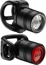 Lezyne Femto Drive Paire d'Eclairage LED pour Vélo - Batterie - 15/7 Lumen- Noir