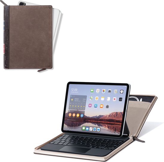 Twelve South BookBook Cover - geschikt voor iPad Pro 12.9 met toetsenbord - Crème