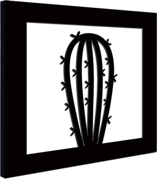 Fotolijst met Poster - Cactus 3 - schilderij woonkamer - 30x30 cm - Posterlijst - Muurdecoratie - Wanddecoratie