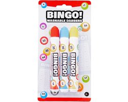 foto van Engelhart Bingo stiften/markers/dabbers - 3x - blauw/geel/rood - 20 ml