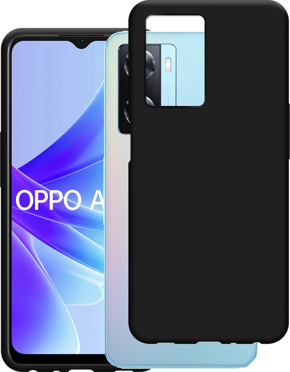 Just in Case hoesje geschikt voor Oppo A57s Hoesje Siliconen - Flexibele Case - Zwart