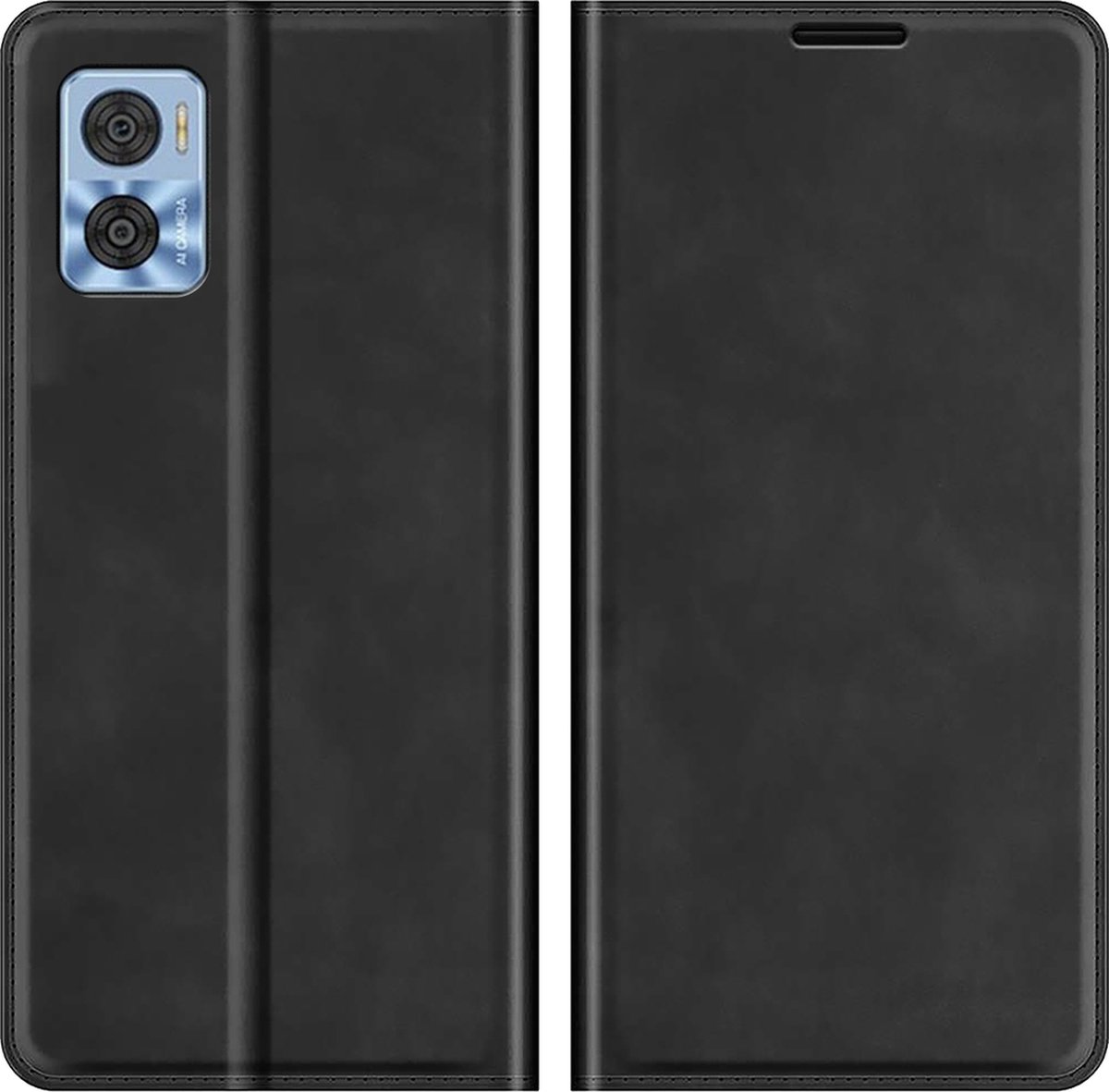 Motorola Moto E22/E22i Magnetic Wallet Case - Black