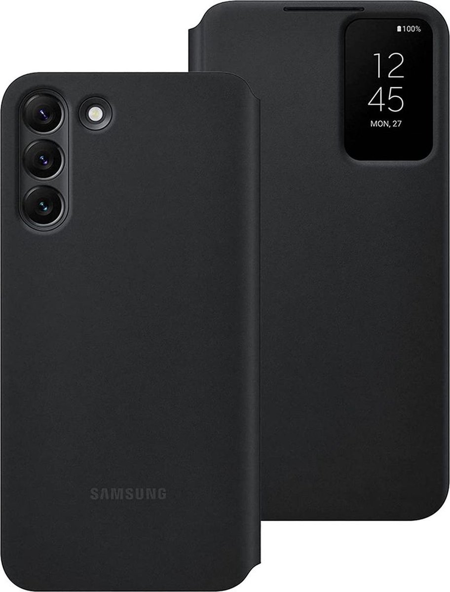 Samsung - Clear View Cover - Galaxy S22 Plus - Black