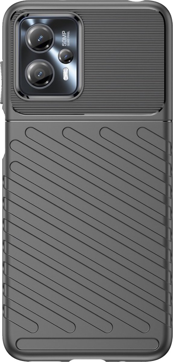 Just in Case hoesje geschikt voor Motorola Moto G13 4G - Siliconen Hoesje met Grip - Zwart