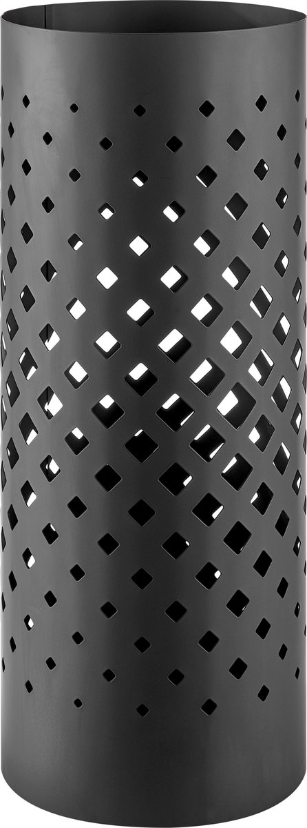 ACAZA Paraplubak - Paraplubak met Vierkanten Motief - Zwart - 49 cm Hoog - Paraplubak Rond
