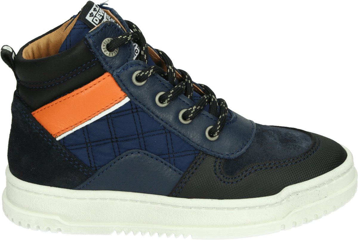 Develab - 45887 - Half-hoogJongensKindersneakers - Kleur: Blauw - Maat: 29
